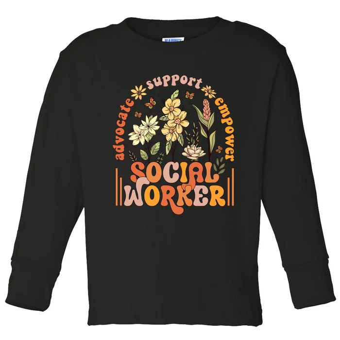 Wildflower Social Worker Toddler Long Sleeve Shirt