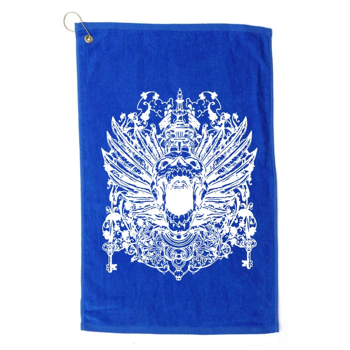 Winged Skull Platinum Collection Golf Towel