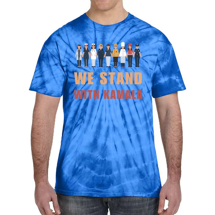 We Stand With Kamala Ladies 2024 Madam President Gift Tie-Dye T-Shirt