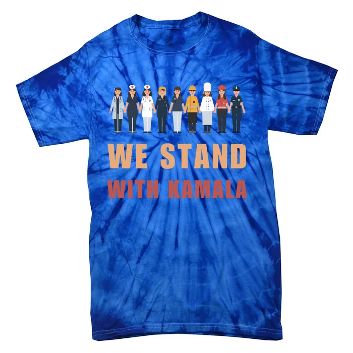 We Stand With Kamala Ladies 2024 Madam President Gift Tie-Dye T-Shirt