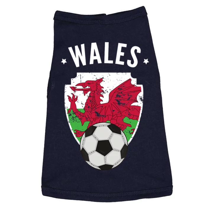 Wales Soccer Wales Flag Football Welsh Pride Roots Doggie Tank