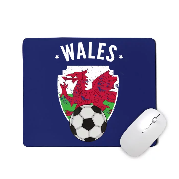 Wales Soccer Wales Flag Football Welsh Pride Roots Mousepad