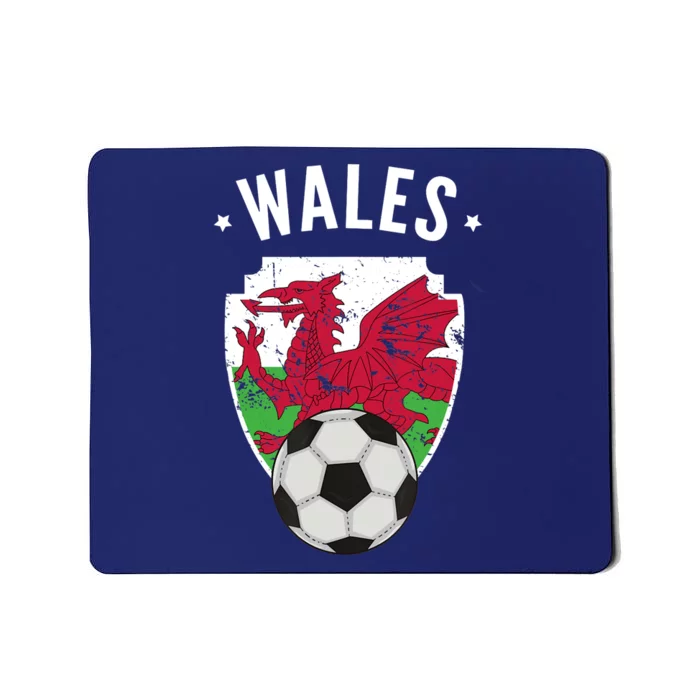 Wales Soccer Wales Flag Football Welsh Pride Roots Mousepad