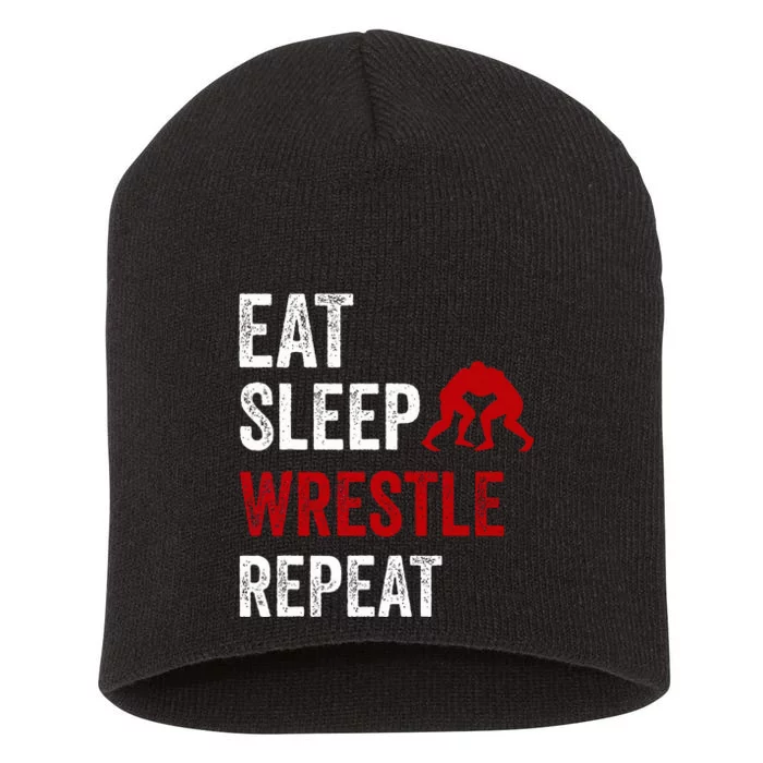 Wrestling Sport Wrestling Lover Short Acrylic Beanie