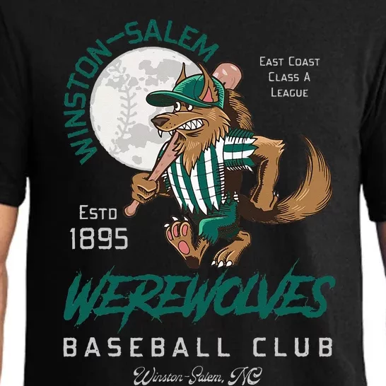 Winston Salem Werewolves Retro Minor League Baseball Team Pajama Set