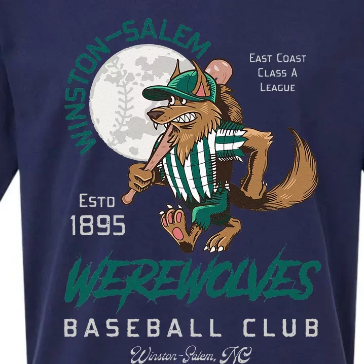 Winston Salem Werewolves Retro Minor League Baseball Team Sueded Cloud Jersey T-Shirt