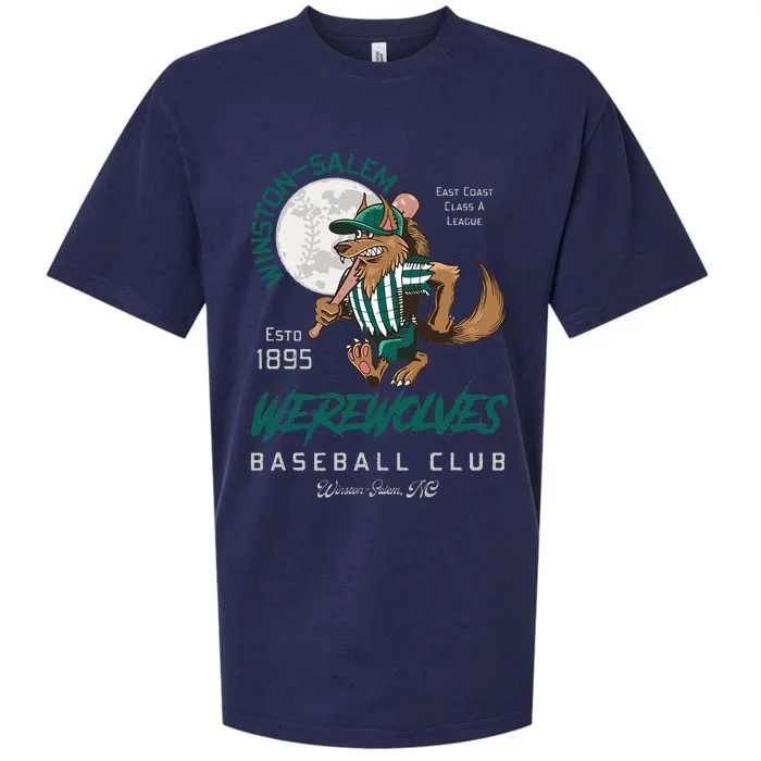 Winston Salem Werewolves Retro Minor League Baseball Team Sueded Cloud Jersey T-Shirt