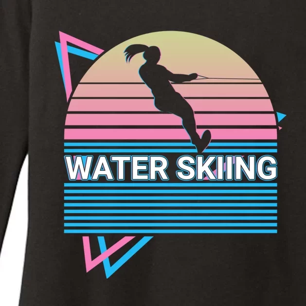 Water Ski Water Skiing Retro Funny Gift Womens CVC Long Sleeve Shirt