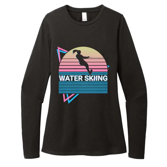 Water Ski Water Skiing Retro Funny Gift Womens CVC Long Sleeve Shirt