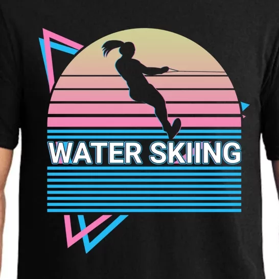 Water Ski Water Skiing Retro Funny Gift Pajama Set