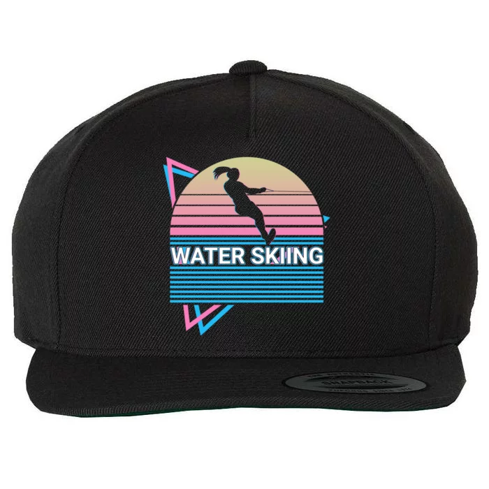 Water Ski Water Skiing Retro Funny Gift Wool Snapback Cap