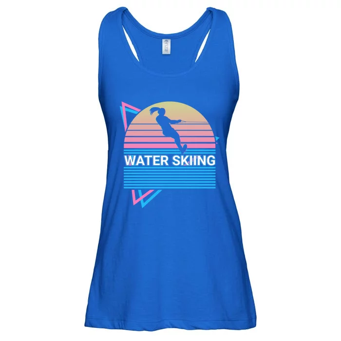 Water Ski Water Skiing Retro Funny Gift Ladies Essential Flowy Tank