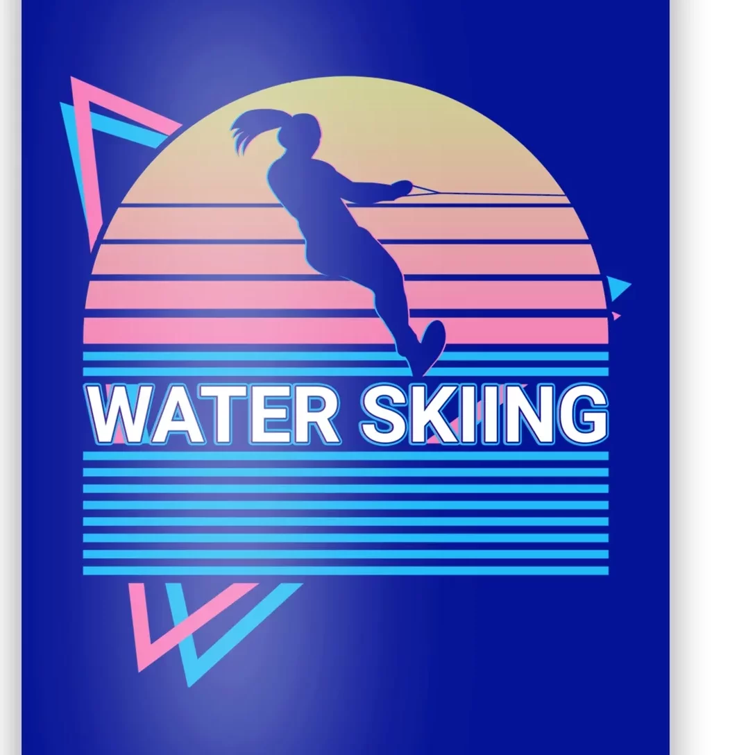 Water Ski Water Skiing Retro Funny Gift Poster