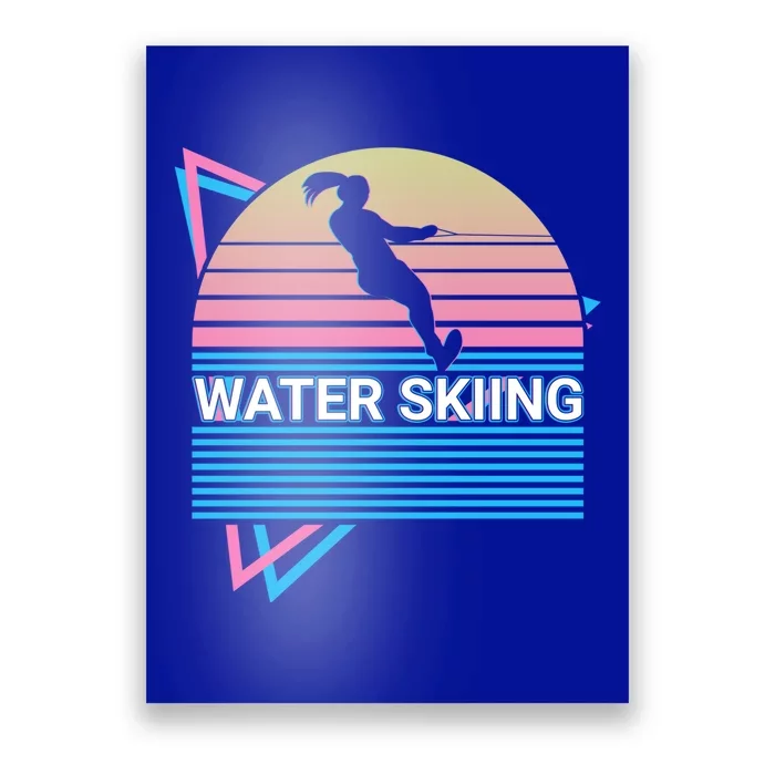 Water Ski Water Skiing Retro Funny Gift Poster