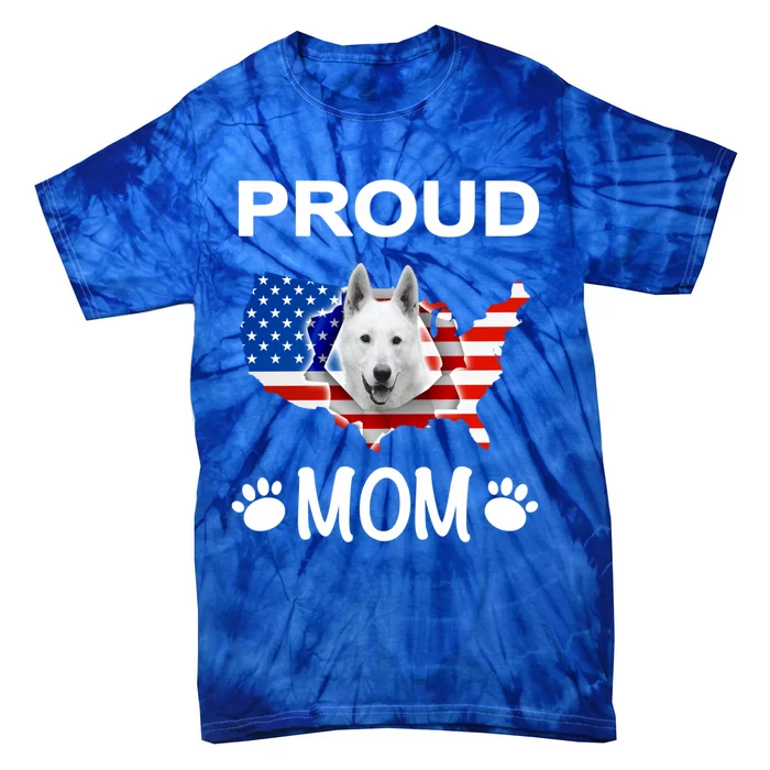 White Shepherd White Shepherd Dog Proud Patriot Mom Great Gift Tie-Dye T-Shirt