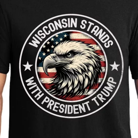 Wisconsin Stands With Trump Cool Gift Pajama Set