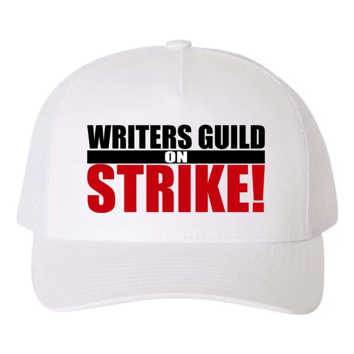 WGA Strike Writers Guild On Strike Writers Guild America Yupoong Adult 5-Panel Trucker Hat