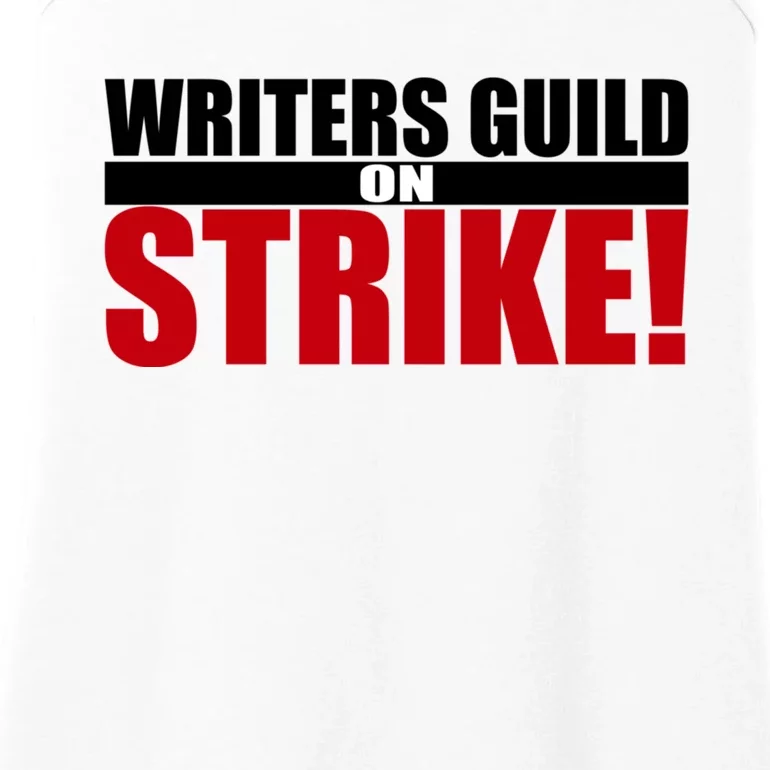 WGA Strike Writers Guild On Strike Writers Guild America Ladies Essential Tank