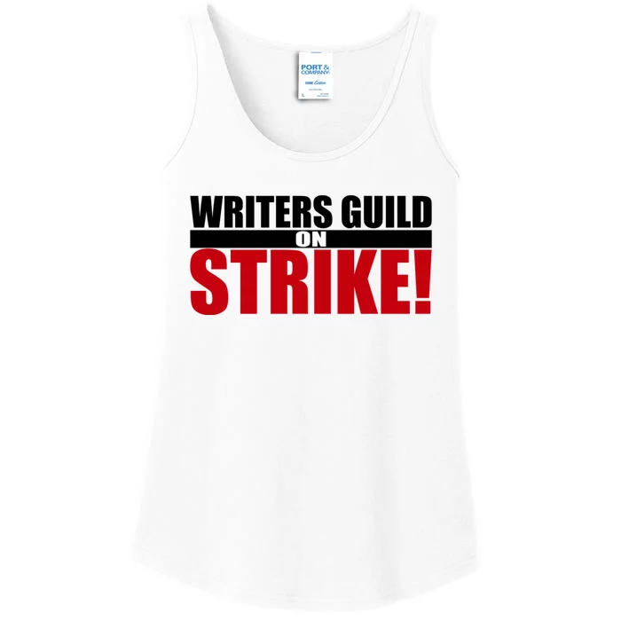 WGA Strike Writers Guild On Strike Writers Guild America Ladies Essential Tank