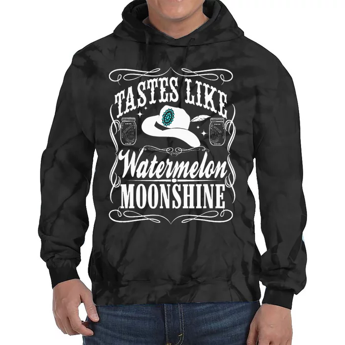 Whiskey Style Watermelon Moonshine Tie Dye Hoodie