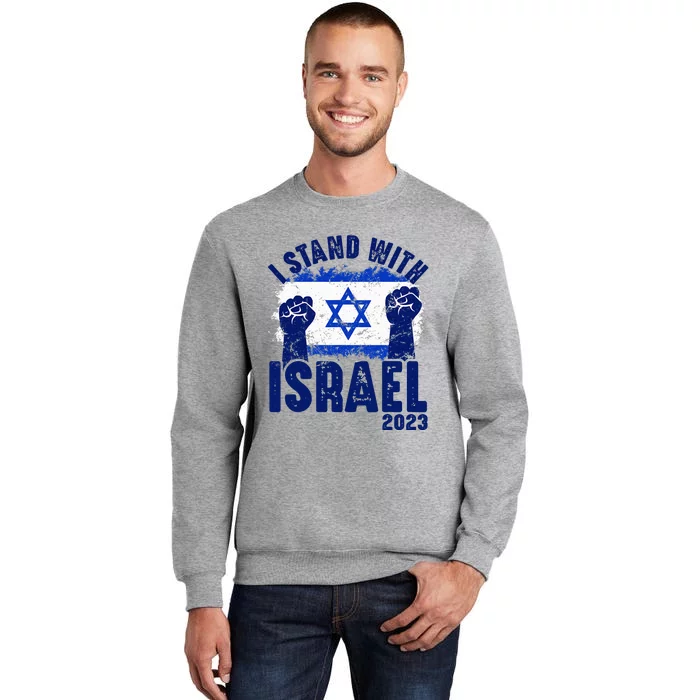 We Stand With Israel Flag Outline Sweatshirt