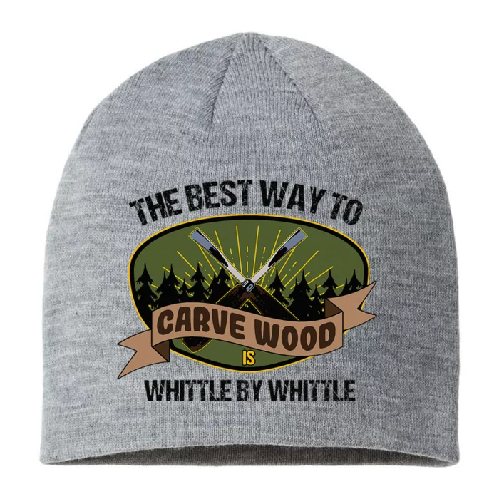 Wood Sculpture Whittle Wood Carving Woodcarver 8 1/2in Sustainable Knit Beanie