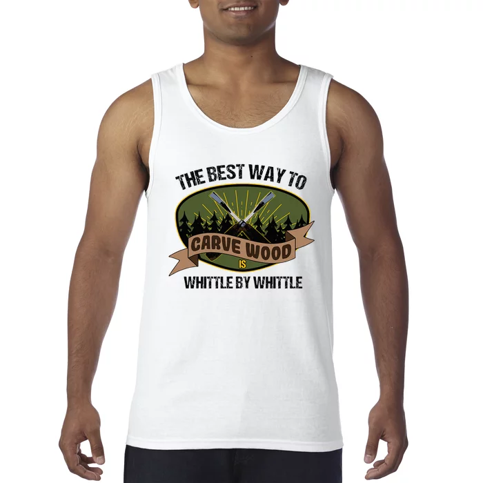 Wood Sculpture Whittle Wood Carving Woodcarver Tank Top