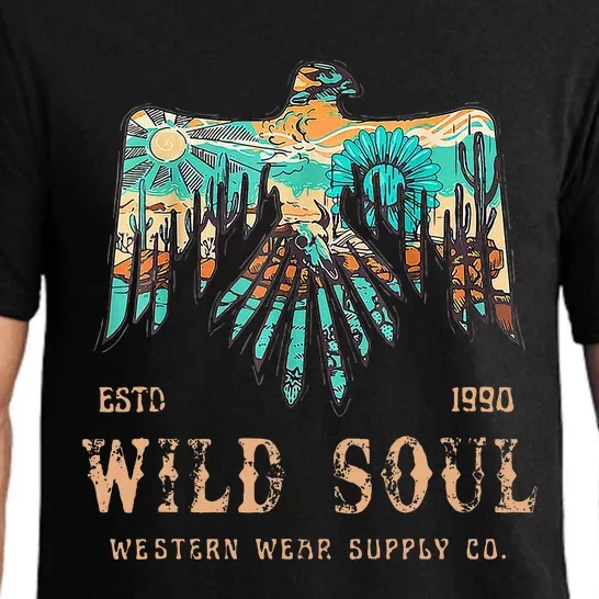 Wild Soul Western Wear Southwest Thunderbird Desert Vibes Pajama Set