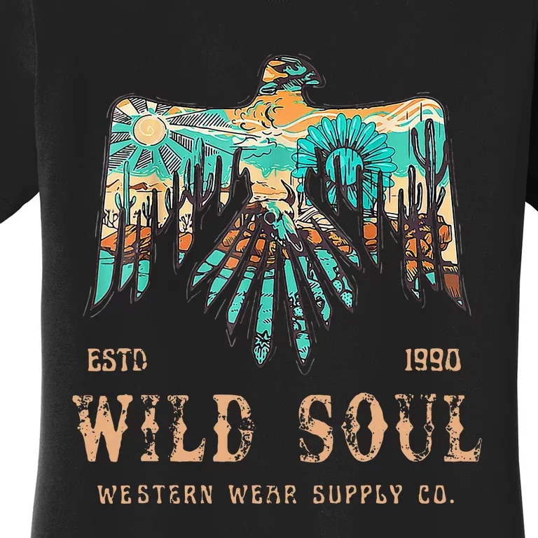 Wild Soul Western Wear Southwest Thunderbird Desert Vibes Women's T-Shirt