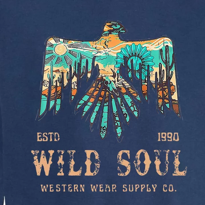 Wild Soul Western Wear Southwest Thunderbird Desert Vibes Garment-Dyed Sweatshirt