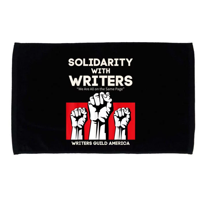 WGA Solidarity With Writers Guild Of America On Strike Retro Microfiber Hand Towel