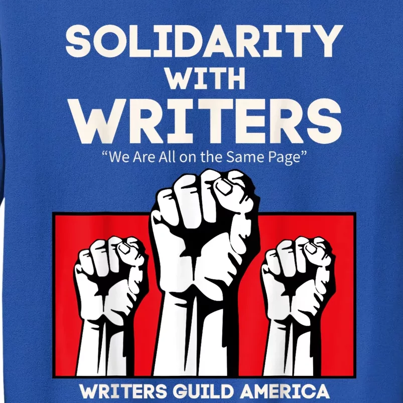 WGA Solidarity With Writers Guild Of America On Strike Retro Tall Sweatshirt