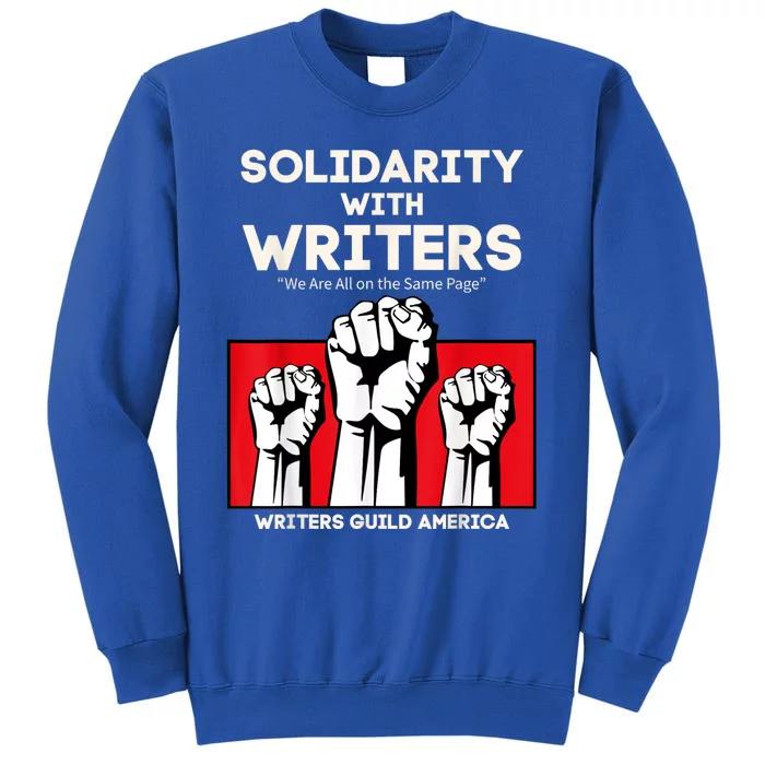 WGA Solidarity With Writers Guild Of America On Strike Retro Tall Sweatshirt