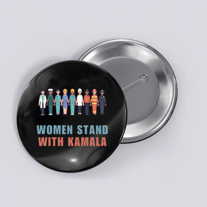 Women Stand With Kamala Walz Madam President Unity Harris Button