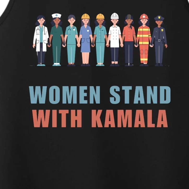 Women Stand With Kamala Walz Madam President Unity Harris Performance Tank