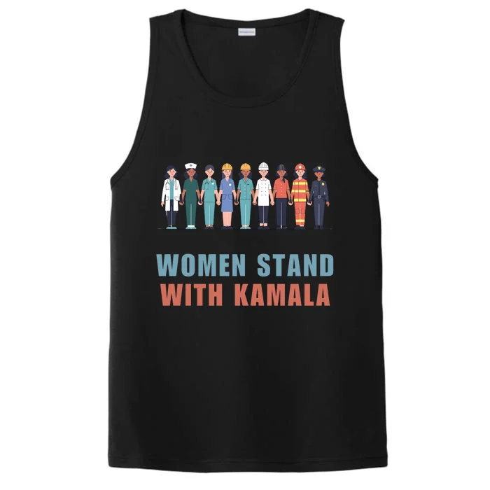 Women Stand With Kamala Walz Madam President Unity Harris Performance Tank