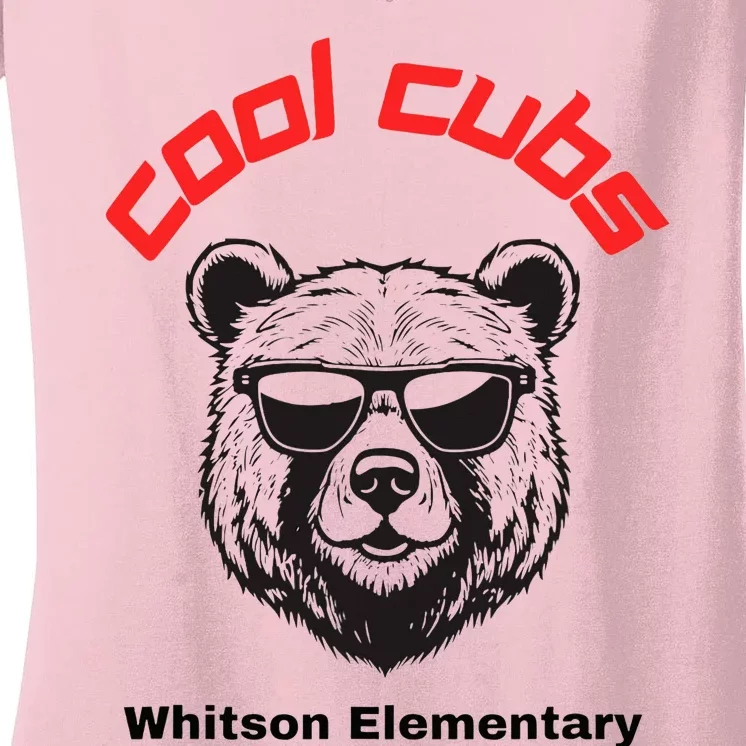 White Salmon Whitson Eletary Cool Cubs Women's V-Neck T-Shirt