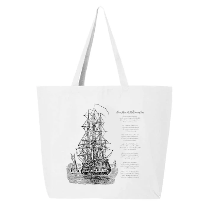 Wellerman Song With Vintage Ship Sea Shanty Design 25L Jumbo Tote