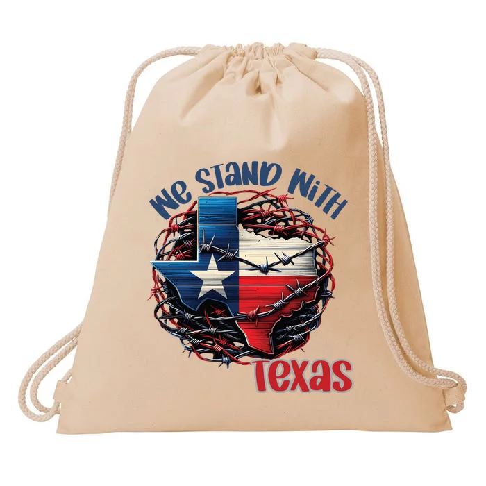 We Stand With Texas Western United Inducing Drawstring Bag