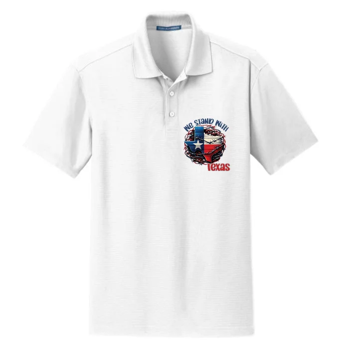 We Stand With Texas Western United Inducing Dry Zone Grid Performance Polo