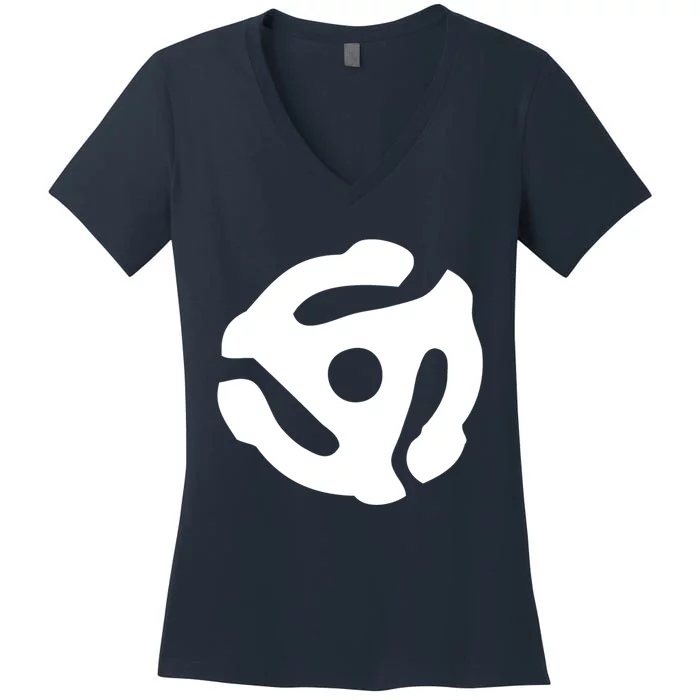 White Symbol Women's V-Neck T-Shirt