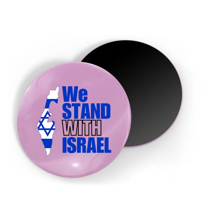 We Stand With Israel Flag Outline Magnet