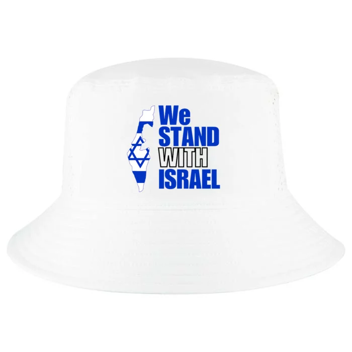 We Stand With Israel Flag Outline Cool Comfort Performance Bucket Hat