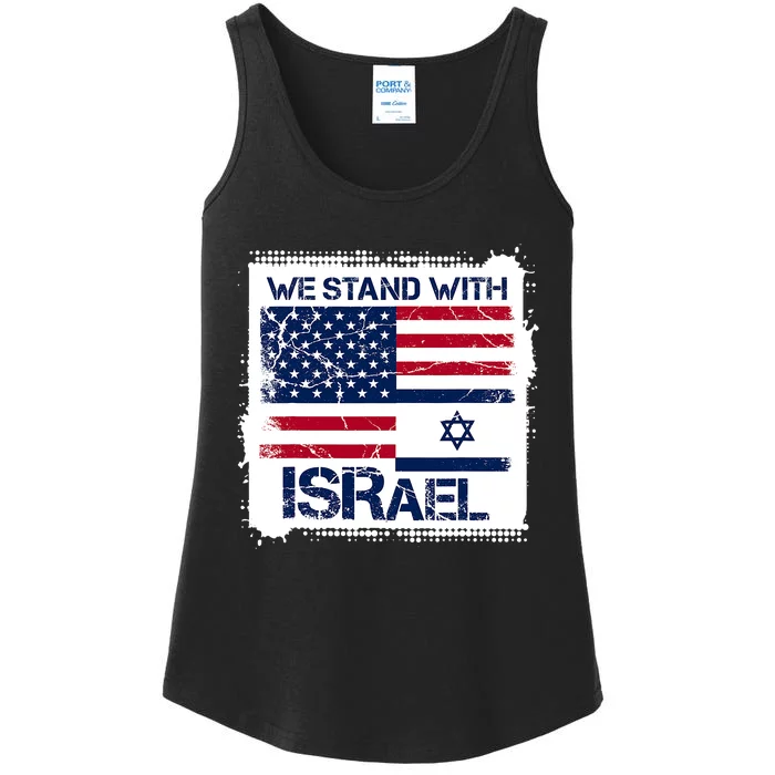 We Stand With Israel Israel Novelty Ladies Essential Tank