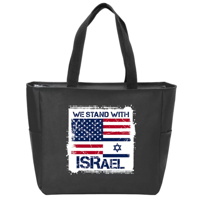 We Stand With Israel Israel Novelty Zip Tote Bag