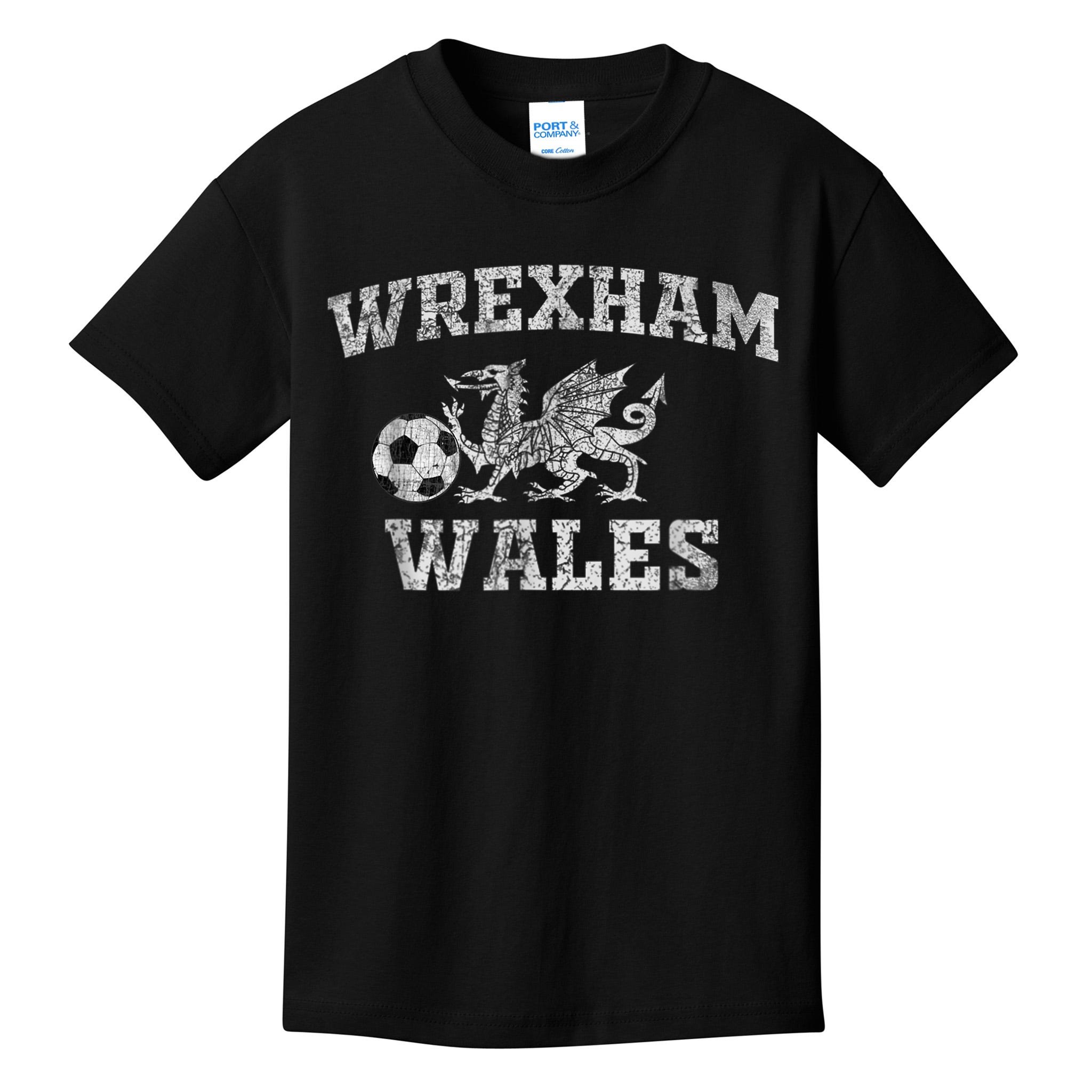 TeeShirtPalace Wrexham Shirts Wales Soccer Jersey for Kids T-Shirt