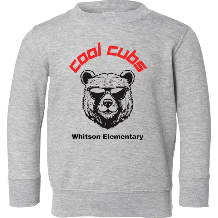 White Salmon Whitson Eletary Cool Cubs Toddler Sweatshirt