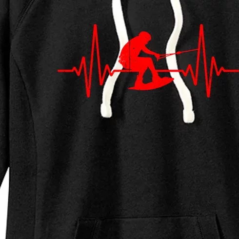 Water Ski Water Skier Funny Water Skiing Gift Women's Fleece Hoodie