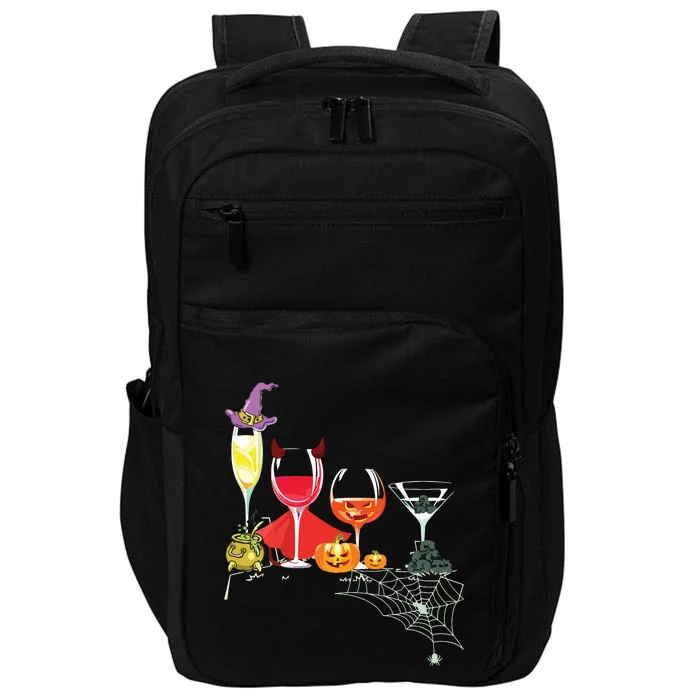 Women Spellbind Wine Glass Of Witchcraft Halloween Vneck Impact Tech Backpack