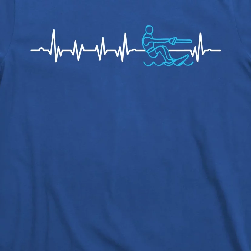 Water Skier Waterski Wakeboarding Water Skiing Heartbeat Gift T-Shirt